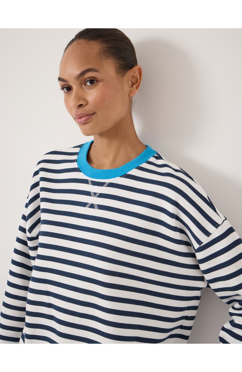 Hush Luca Stripe Heavyweight Sweatshirt, Alternate, color, Navy