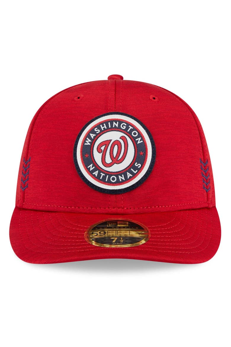Men's New Era  Red Washington Nationals 2024 Clubhouse Low Profile 59FIFTY Fitted Hat, Alternate, color, Red