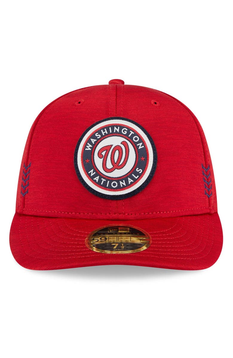 New Era Men's New Era Red Washington Nationals 2024 Clubhouse Low Profile 59FIFTY Fitted Hat, Alternate, color, Red