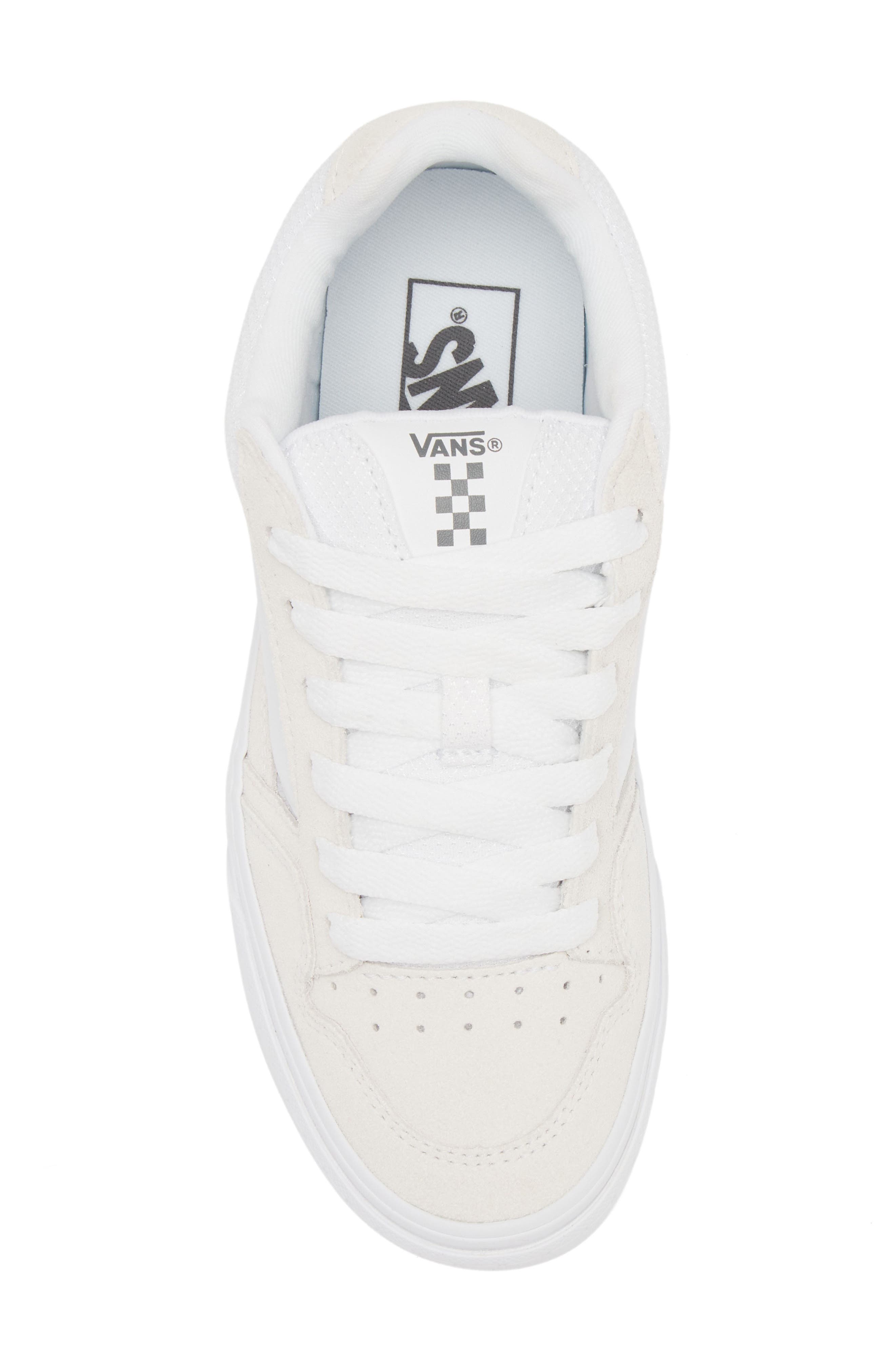 Vans Caldrone Skate Shoe, Alternate, color, Suede/ Mesh White