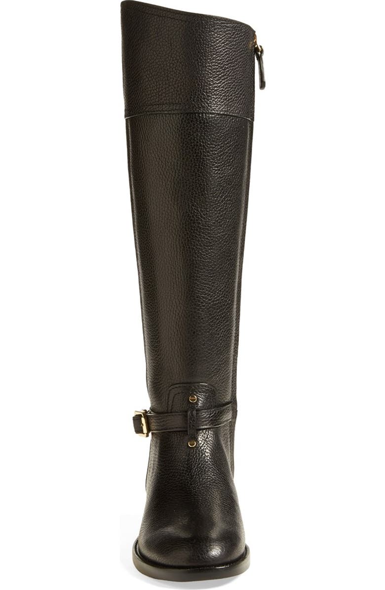 Tory Burch 'Marlene' Leather Riding Boot, Alternate, color,