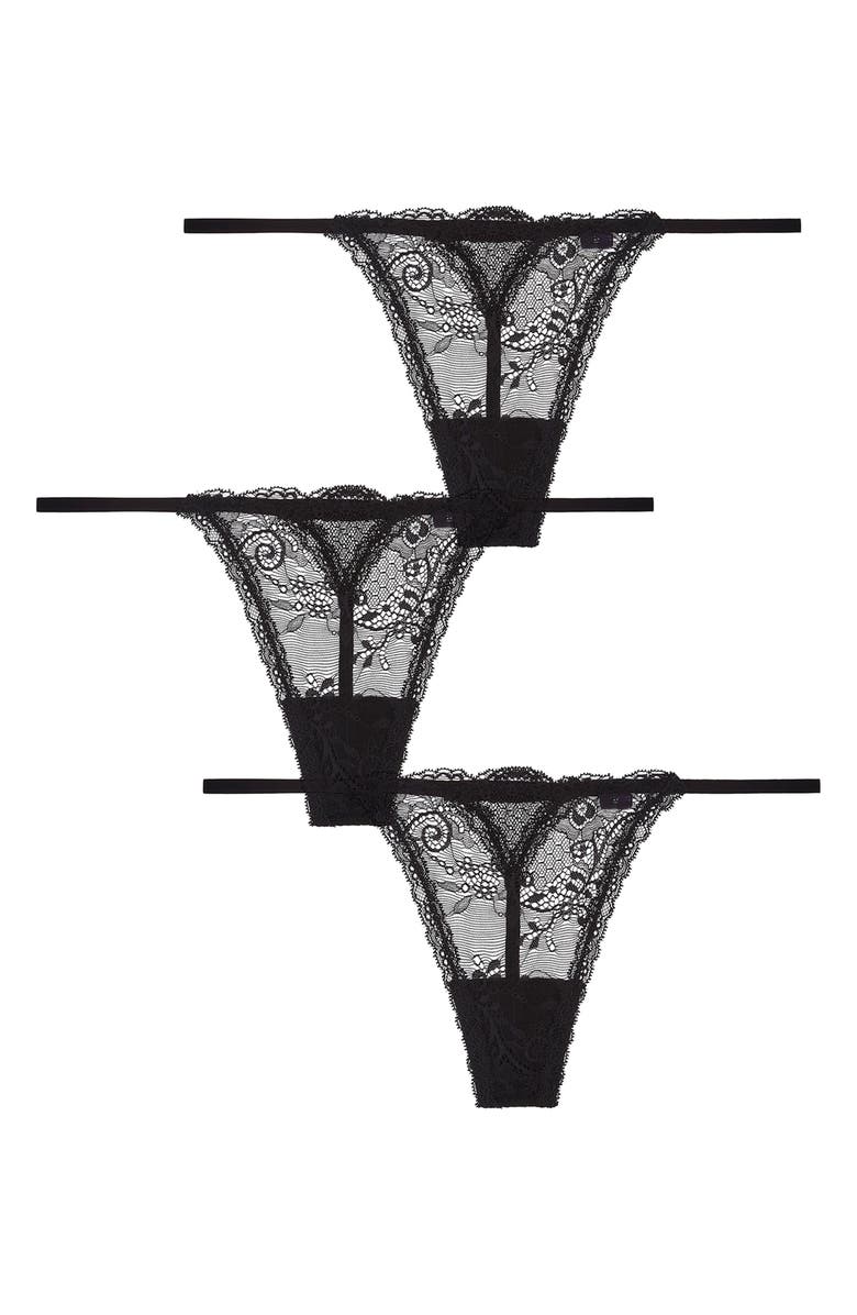 JOURNELLE Sapna Assorted 3-Pack G-String Thongs, Main, color, 