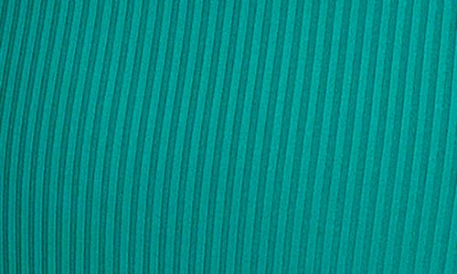 Bleu Rod Beattie Rod Beattie Rib Square Neck Underwire One-piece Swimsuit In Green