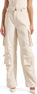 Manière De Voir Emilie High Waisted Utility Cargo Pants
