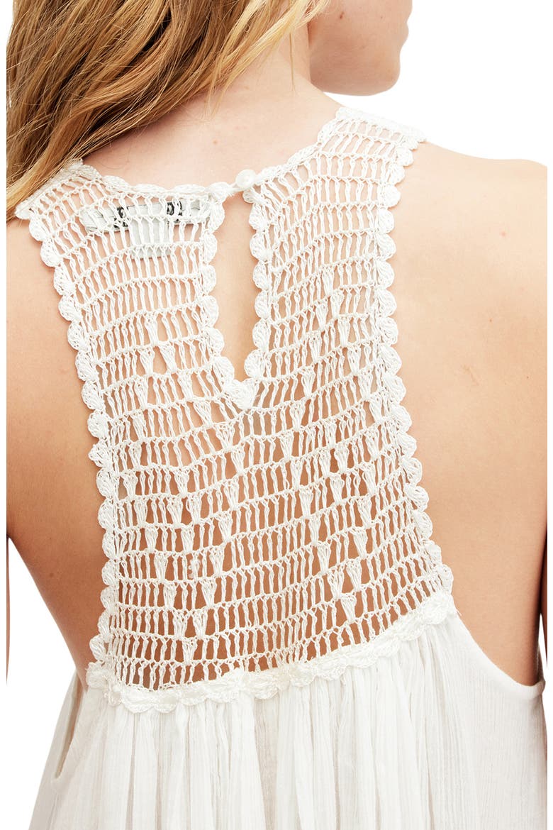 Corrs Crochet Yoke Cotton Maxi Sundress, Alternate, color, CHALK WHITE