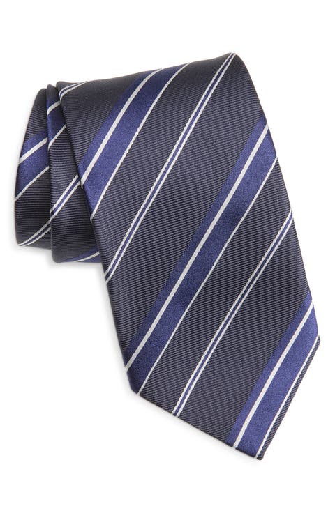 Stripe Jacquard Silk Tie