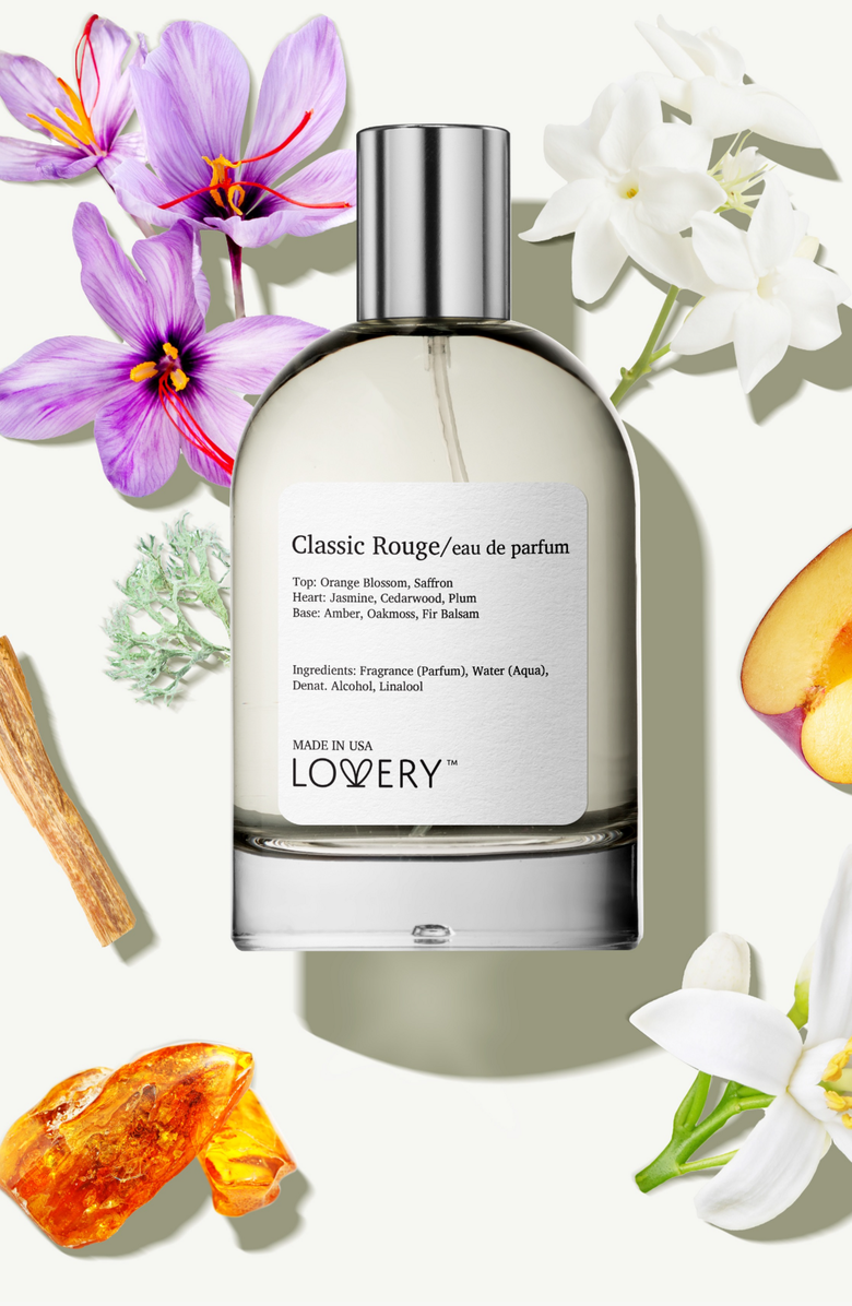 Lovery Classic Rouge Eau de Parfum, Made in USA, 3.4 oz, Alternate, color, Silver, White, Cream, Black