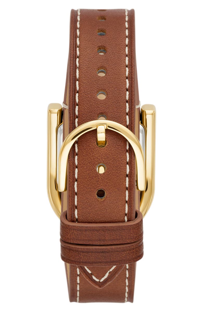 Fossil Harwell East West Leather Strap Watch, 28mm, Alternate, color,