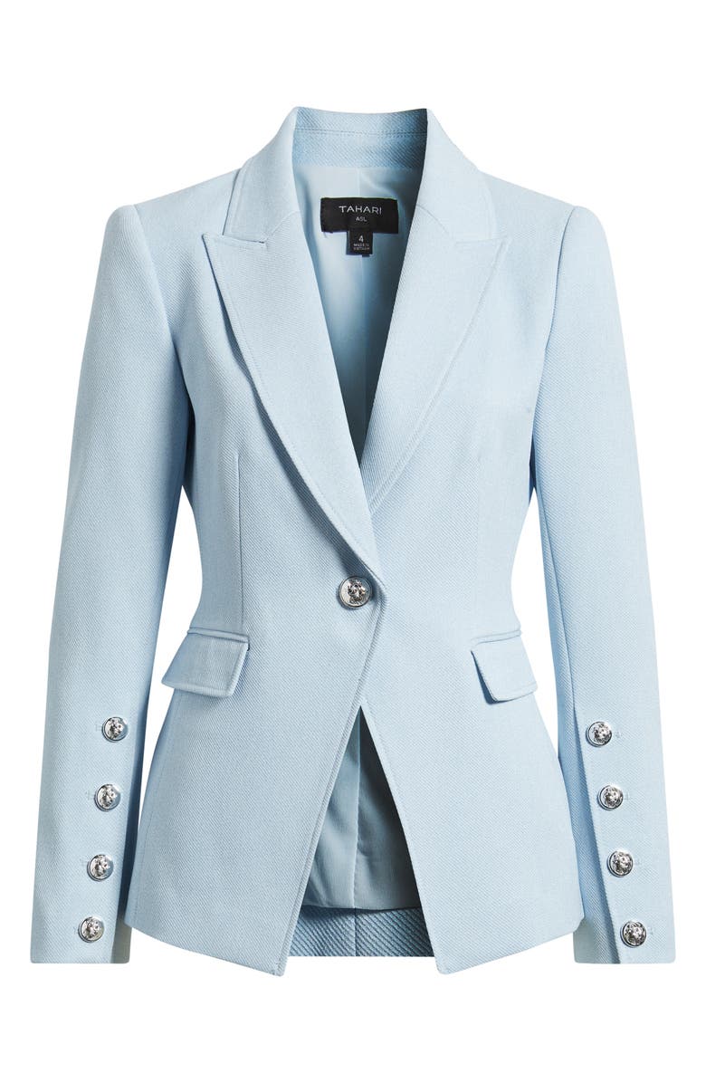 Tahari ASL One-Button Blazer, Main, color, Ice Blue