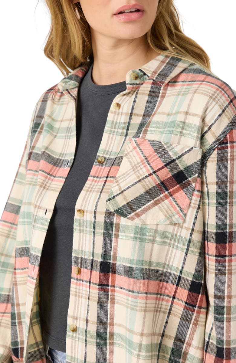O'Neill Logan Brushed Flannel Button-Up Shirt, Alternate, color, 