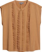 Wit & Wisdom Embellished Cap Sleeve Button-Up Shirt