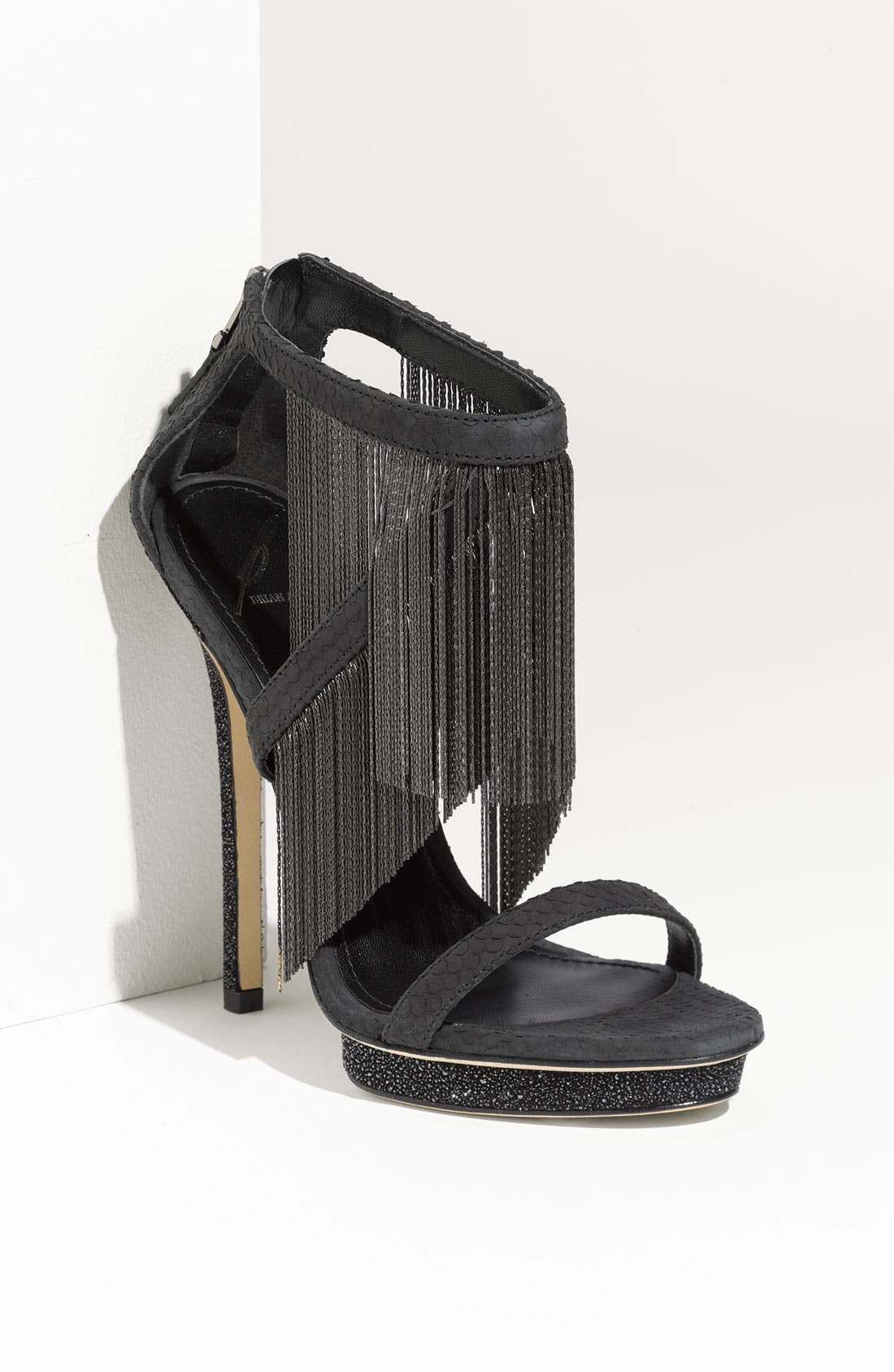 'Cassiane' Sandal, Main, color, BLACK