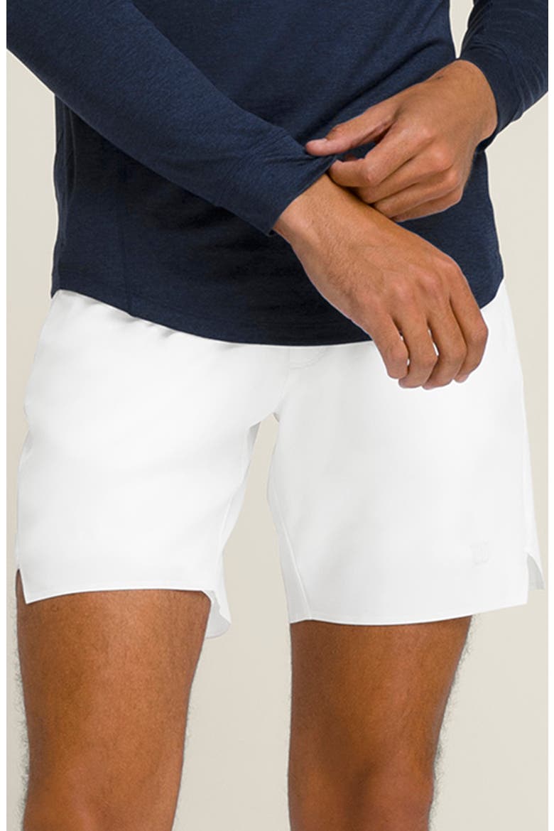 Tournament V2 7-Inch Tennis Shorts, Main, color, BRIGHT WHITE