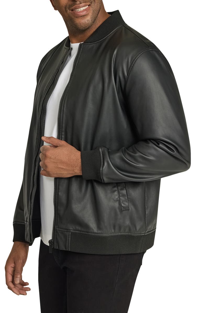 Johnny Bigg Curtis Faux Leather Bomber Jacket, Alternate, color, 