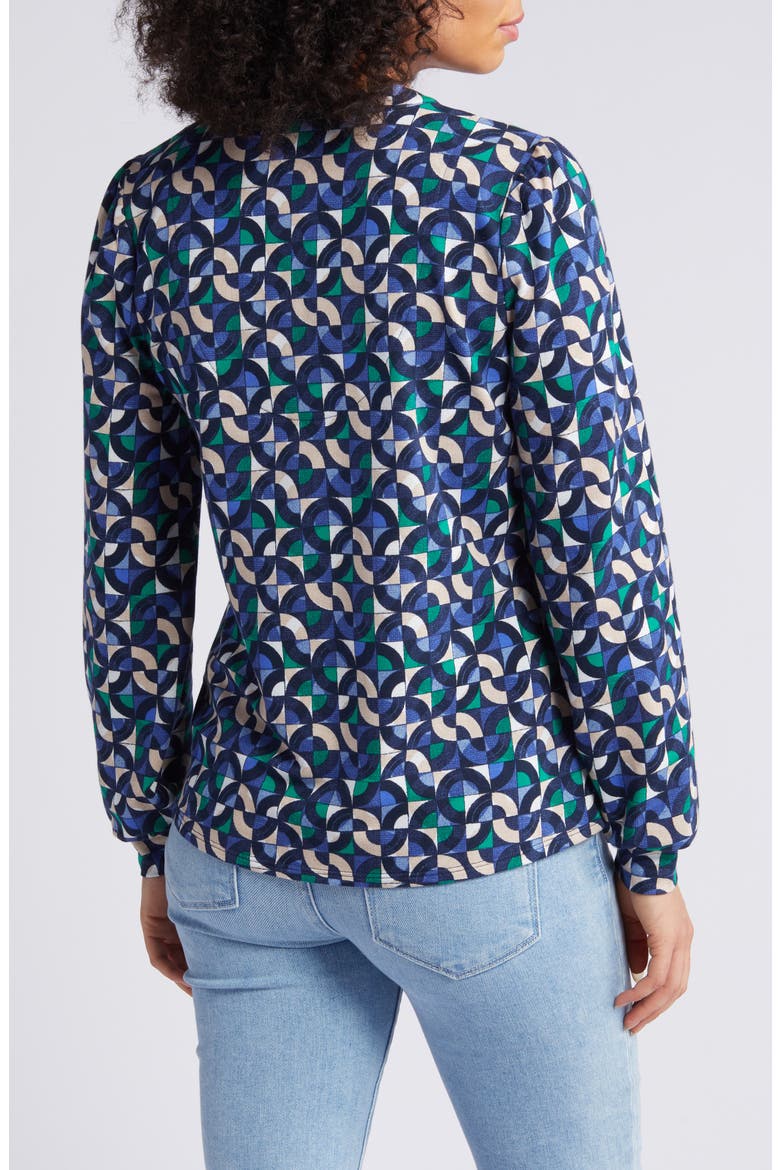 Geo Waves Long Sleeve Top, Alternate, color, BLUE MULTI