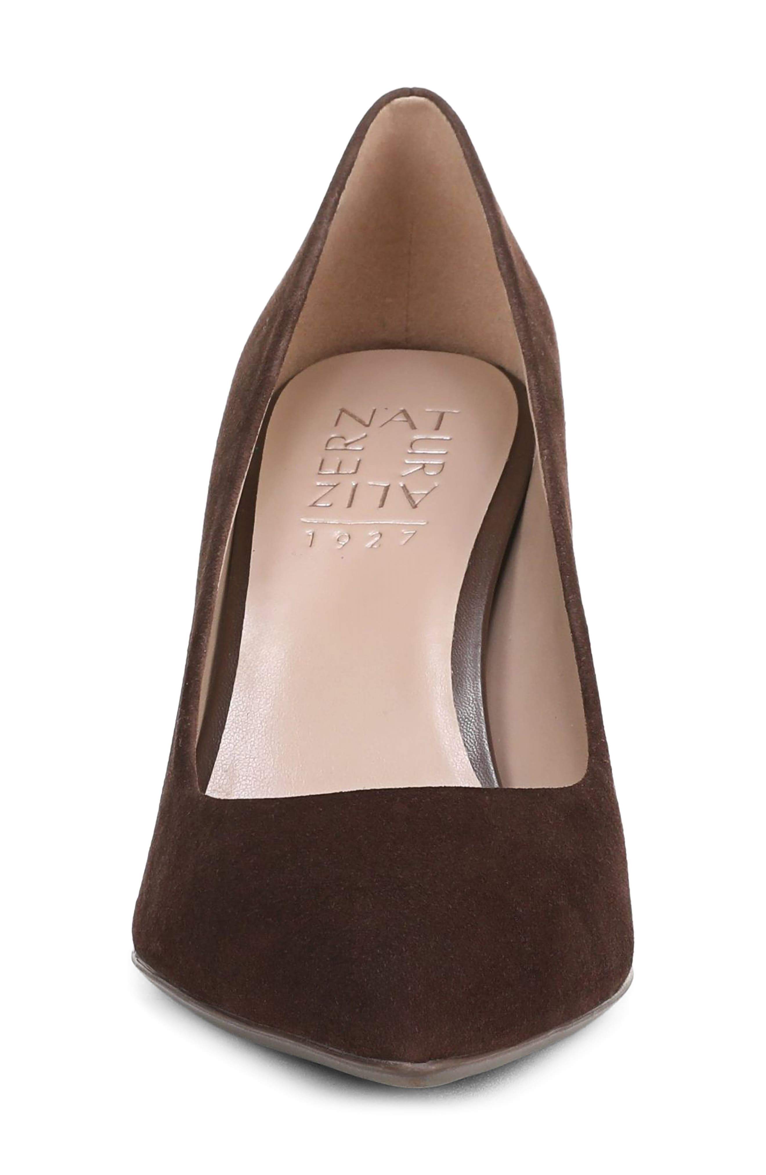 Anna Pointed Toe Pump, Alternate, color, CHOCOLATE SUEDE