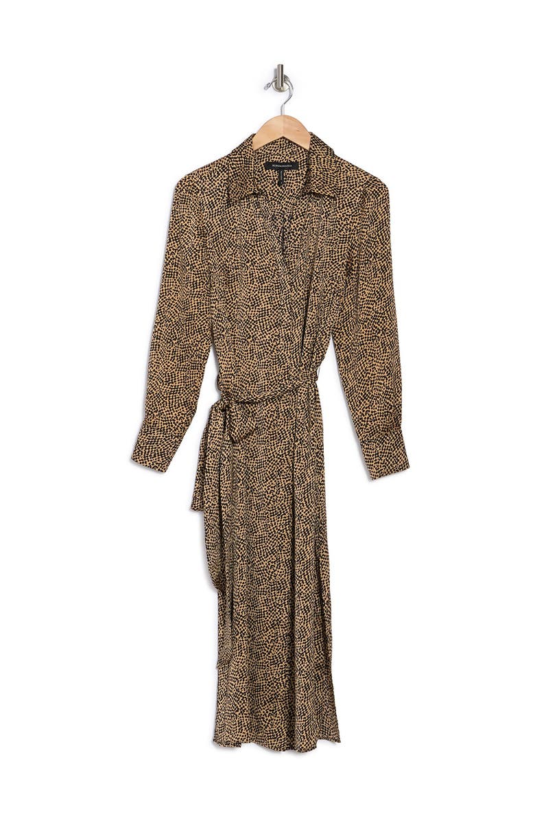 BCBGMAXAZRIA Printed Waist Tie Dress, Alternate, color,