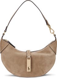 Polo Ralph Lauren Polo ID Mini Suede & Leather Shoulder Bag