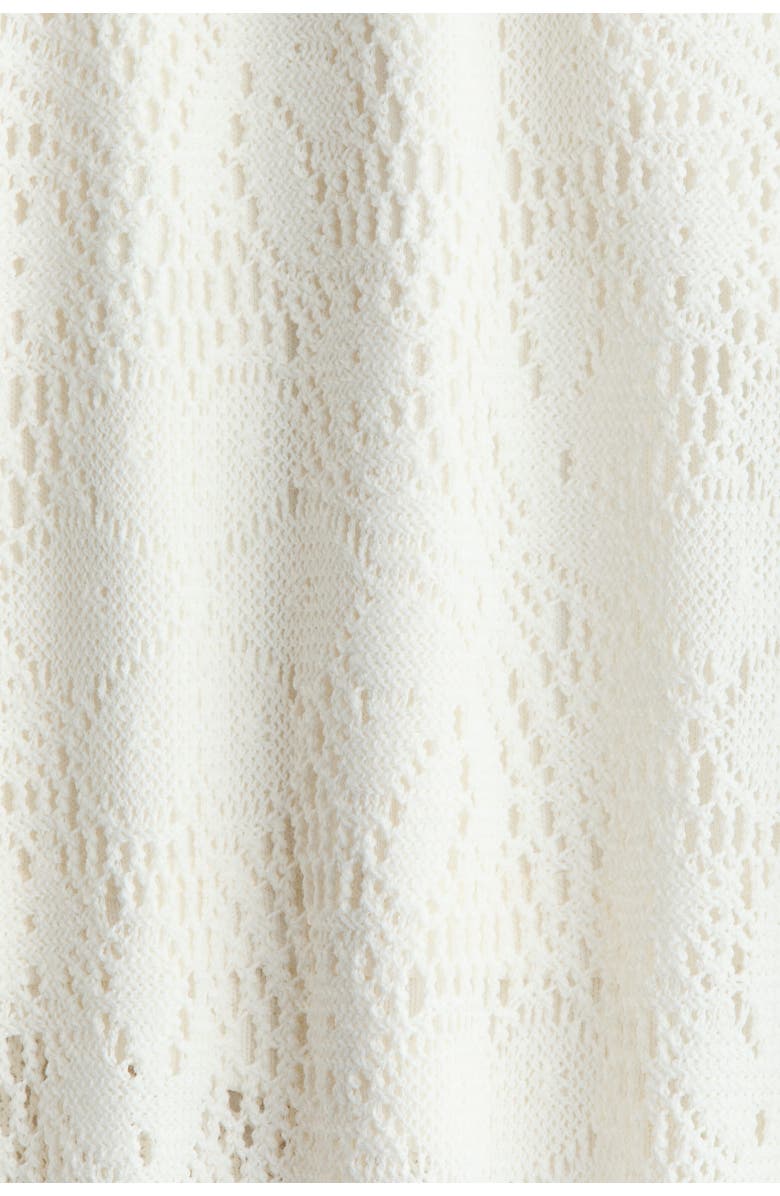 H&M Crochet-look Trousers, Alternate, color, White