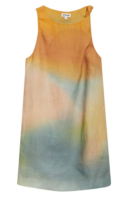 STAUD STAUD BOA OMBRÉ LINEN SHIFT DRESS