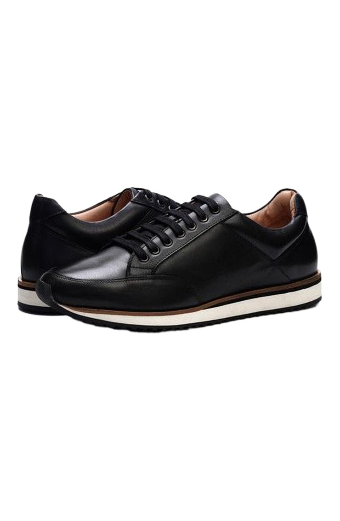 A. Veer Brooklyn Sneaker, Alternate, color, Black Leather