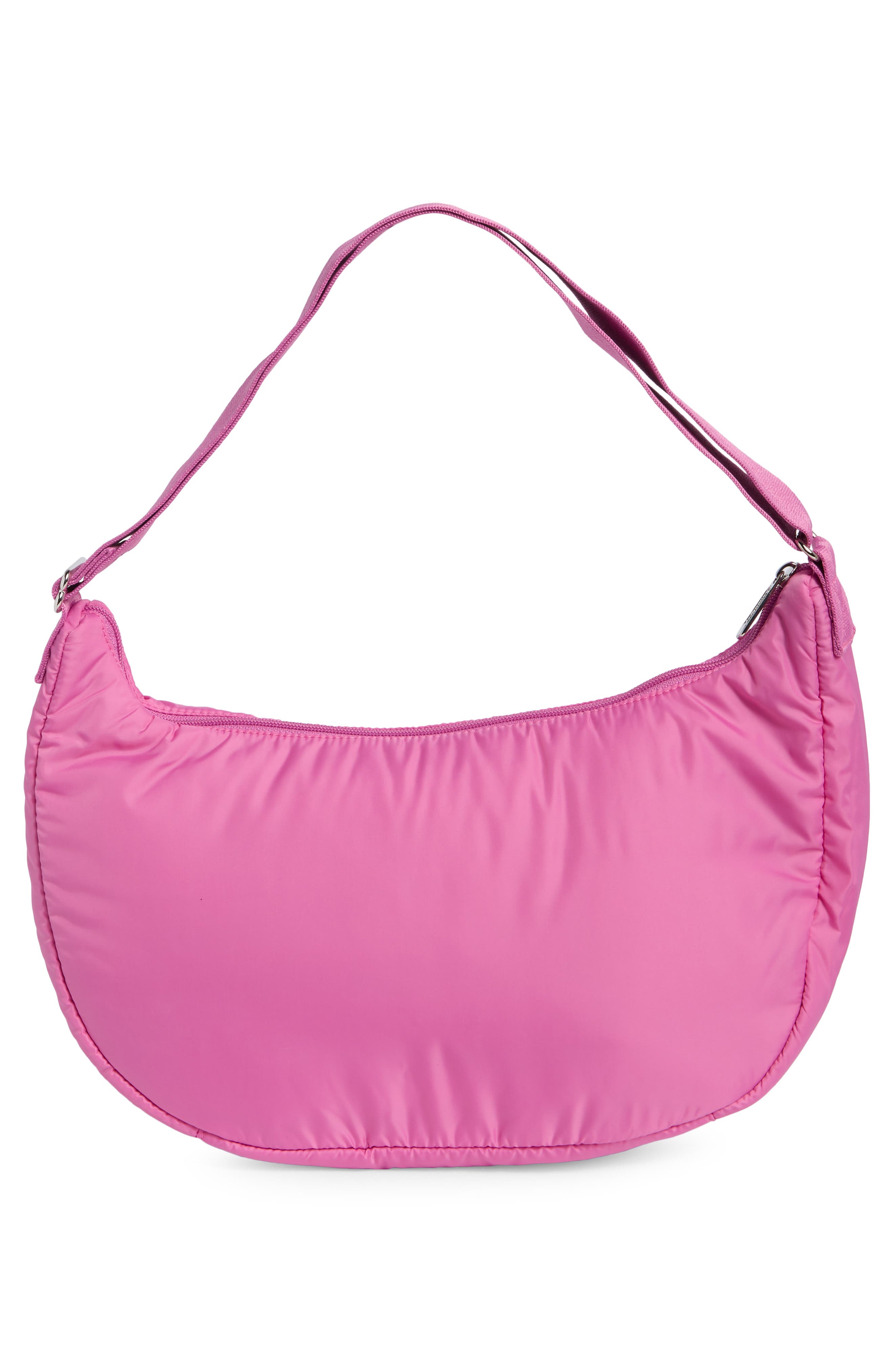 LeSportsac Crescent Crossbody Convertible Shoulder Bag, Alternate, color, Strawbery Pink Sheen
