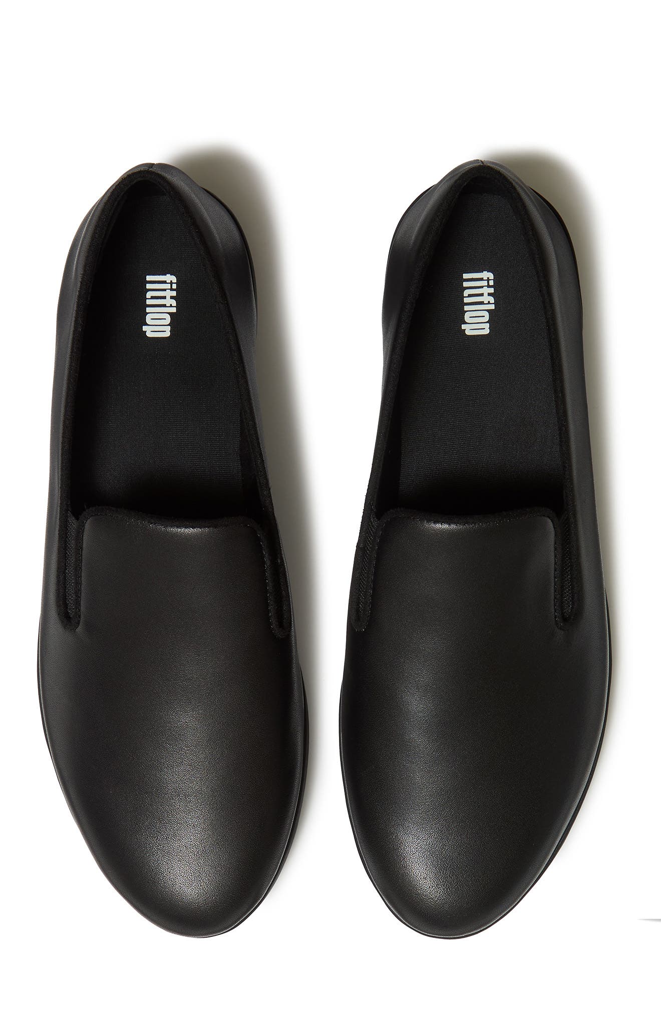 Flowform Leather Loafer, Alternate, color, ALL BLACK