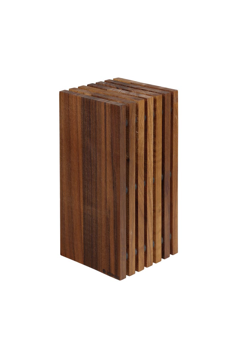 ZASSENHAUS Slotted Wood Knife Block, Holds 12 Knives, Main, color, Walnut