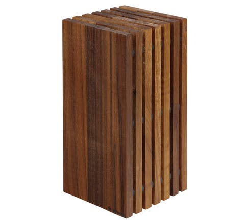 Slotted Wood Knife Block, Holds 12 Knives