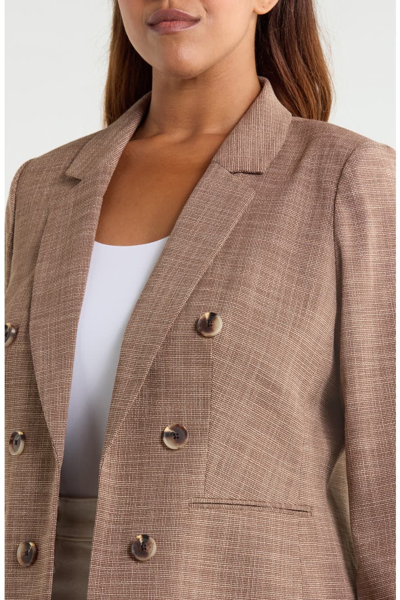 Double Breasted Blazer, Alternate, color, FUDGE MULTI