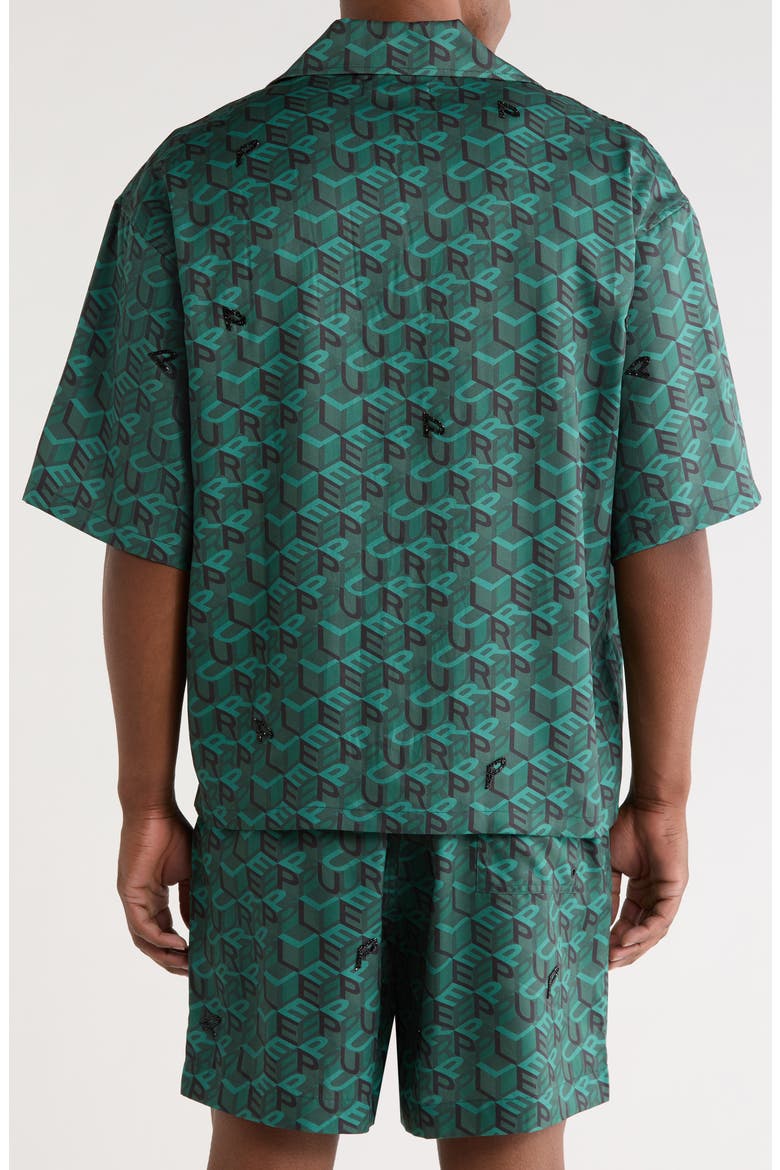 Resort Camp Shirt, Alternate, color, GREEN