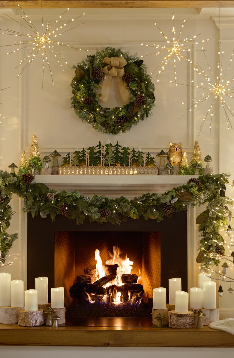 Balsam Hill Lit Wooden Forest Advent Calendar, Alternate, color, Multicolor