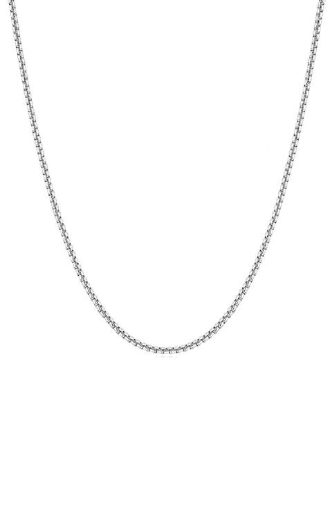 Sterling Silver Box Chain Necklace