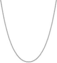 A&M Sterling Silver Box Chain Necklace