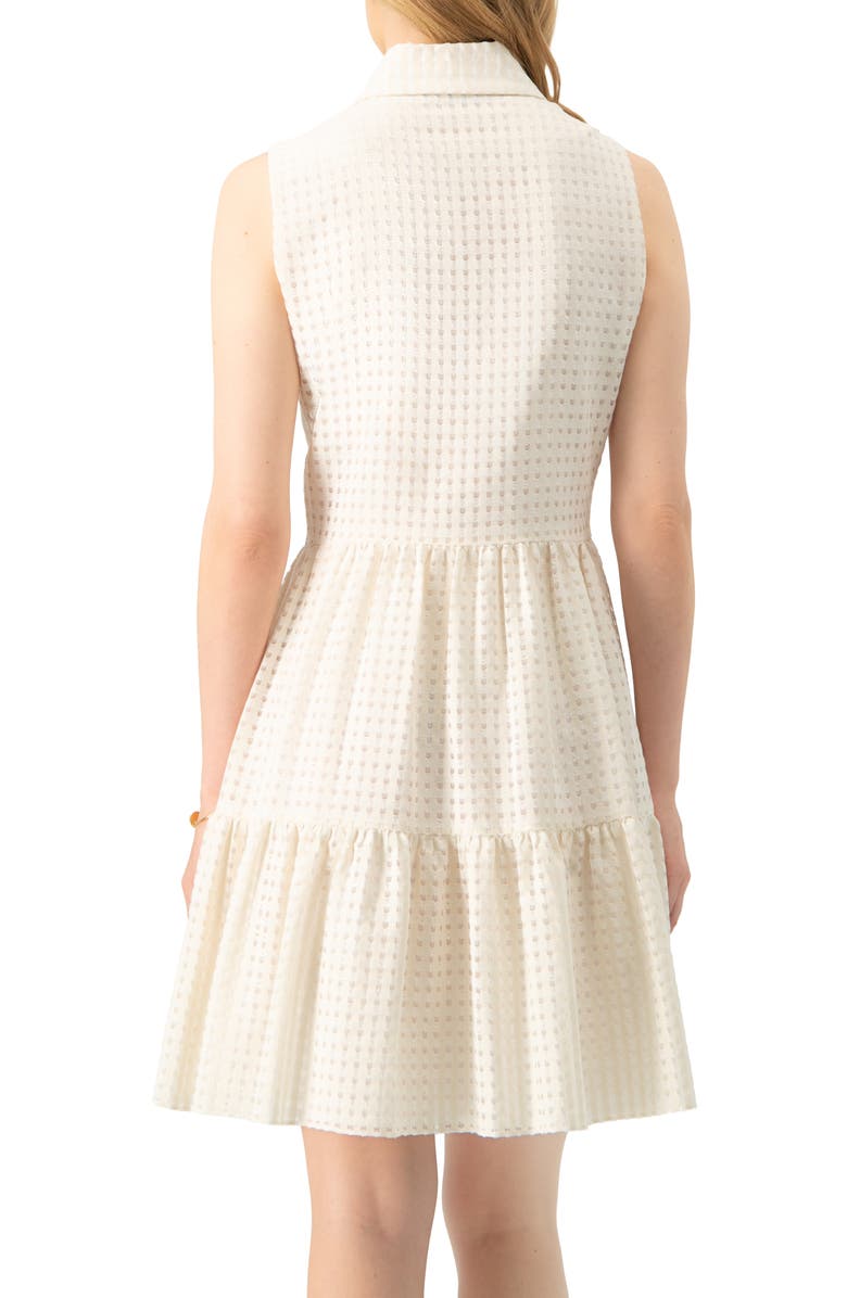 IVONNE Button-Up Sleeveless A-Line Knit Dress, Alternate, color, Ivory