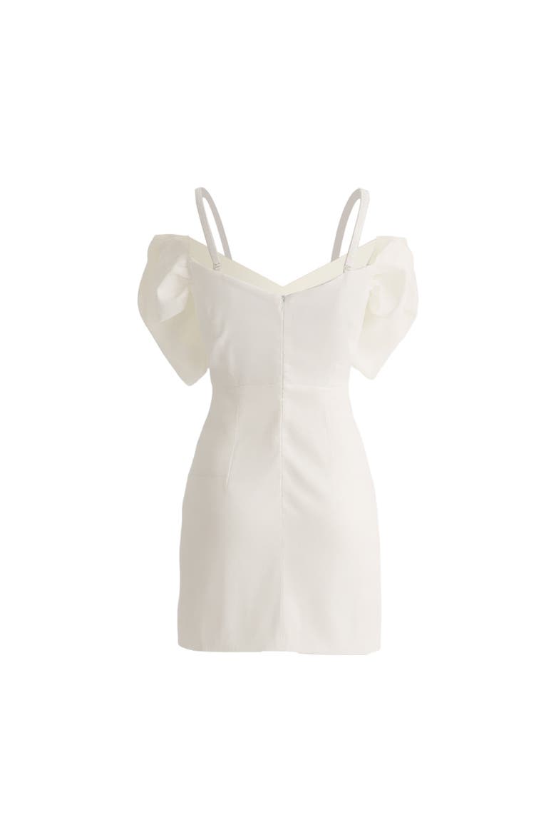 Bow Mini Dress, Alternate, color, White