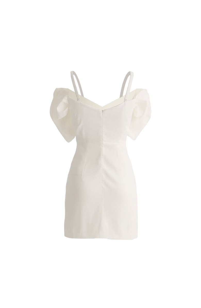 Tulleen Bow Mini Dress, Alternate, color, White