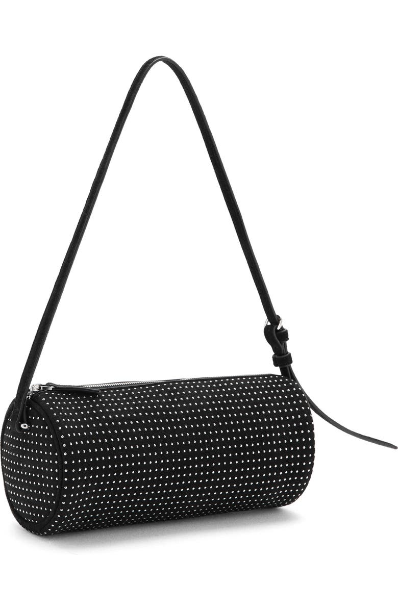 MANGO Studded Faux Leather Shoulder Bag, Alternate, color,
