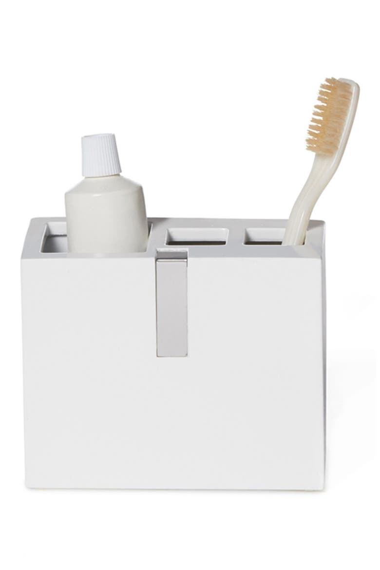 Houston Street Toothbrush Holder, Alternate, color, WHITE