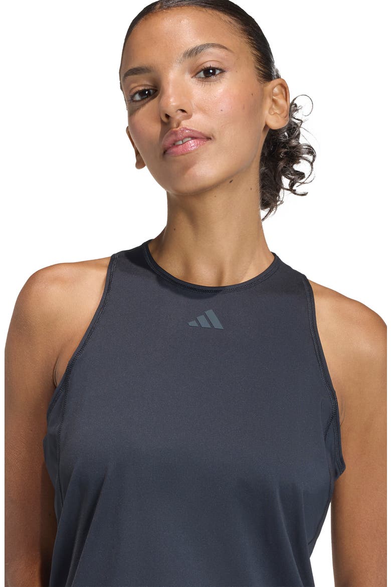 Club High Neck Racerback Tank, Alternate, color, BLACK