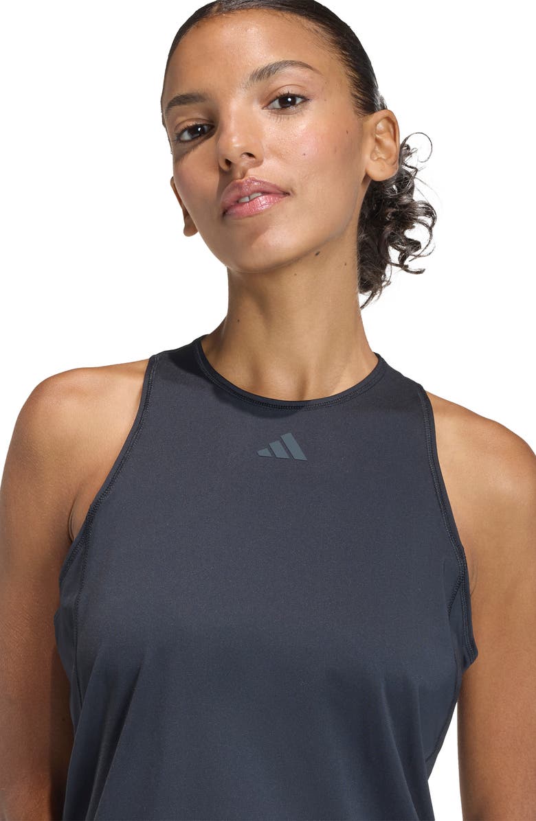adidas Club High Neck Racerback Tank, Alternate, color, Black