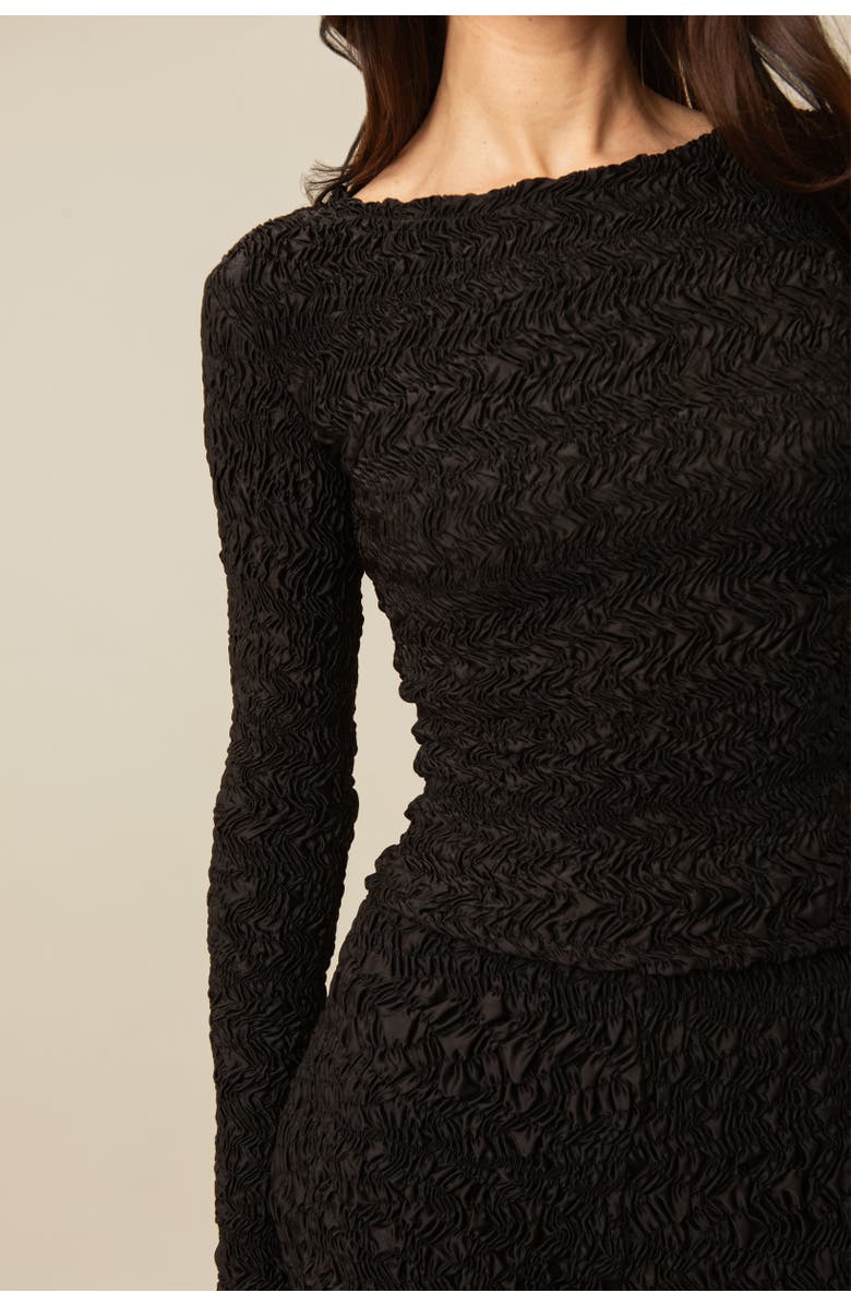 Contessa Mills Blair Cozy Elevated Long-Sleeve Cotton T-Shirt, Alternate, color, Black