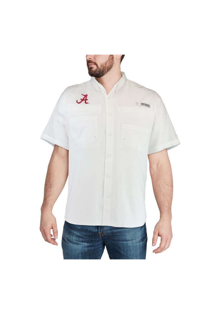 Columbia Men's Columbia White Alabama Crimson Tide PFG Tamiami Shirt, Alternate, color, White