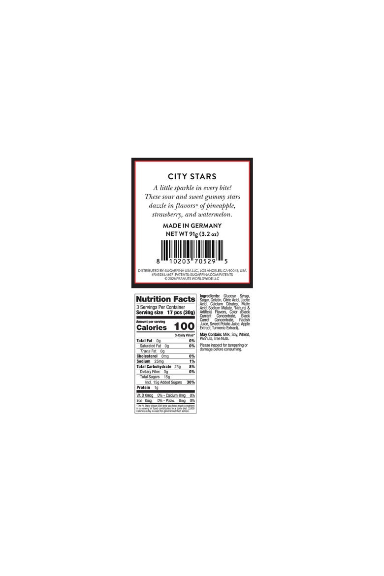 Set of 4 City Stars Candy, Alternate, color, NO COLOR