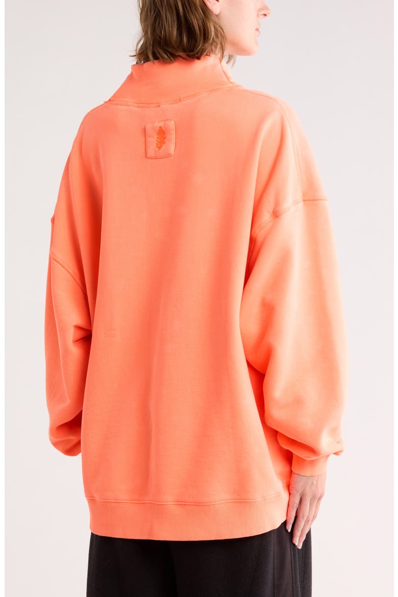 A Cut Above Mock Neck Sweatshirt, Alternate, color, CORAL