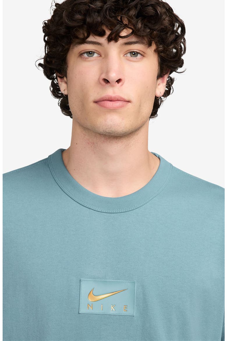 Max90 Swoosh Patch T-Shirt, Alternate, color, DENIM TURQ