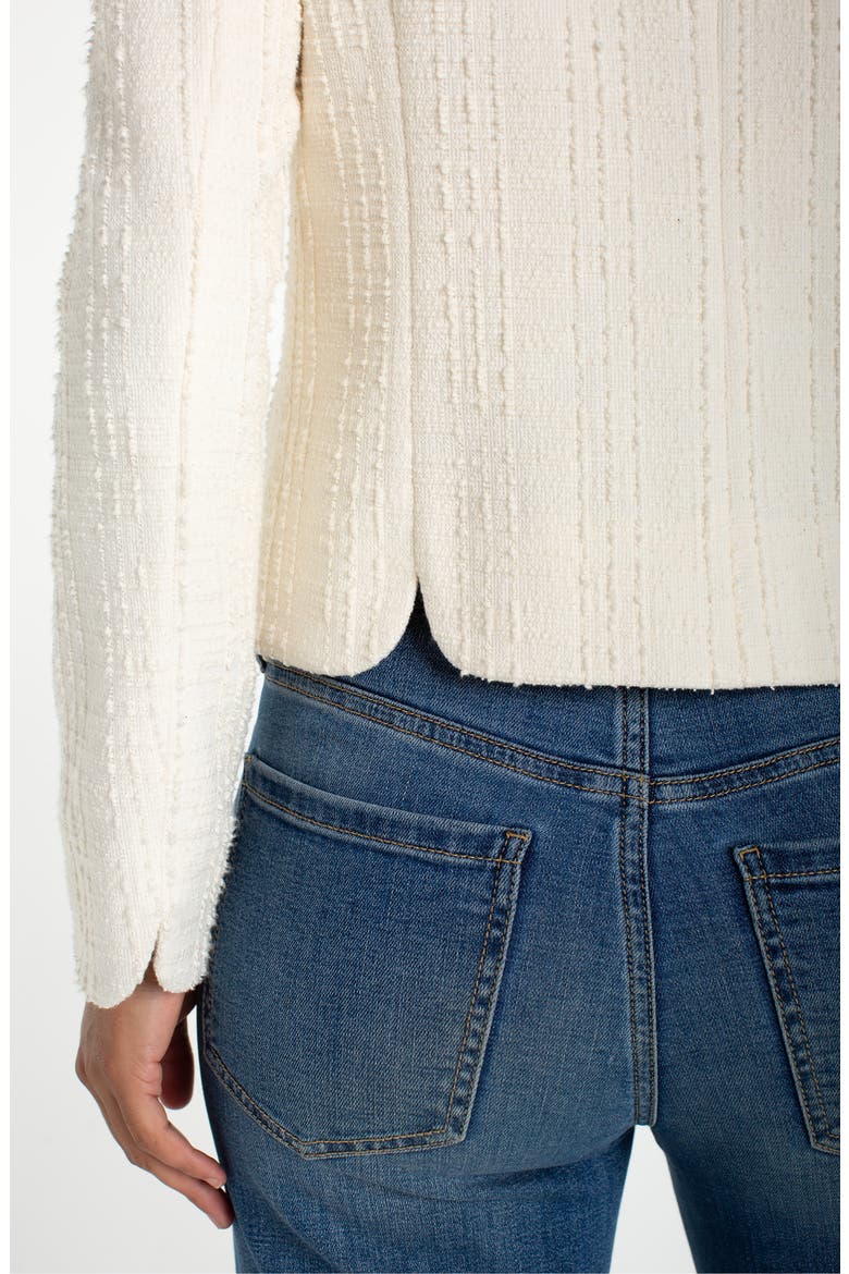 Scallop Trim Jacket, Alternate, color, CREAM BOUCLE