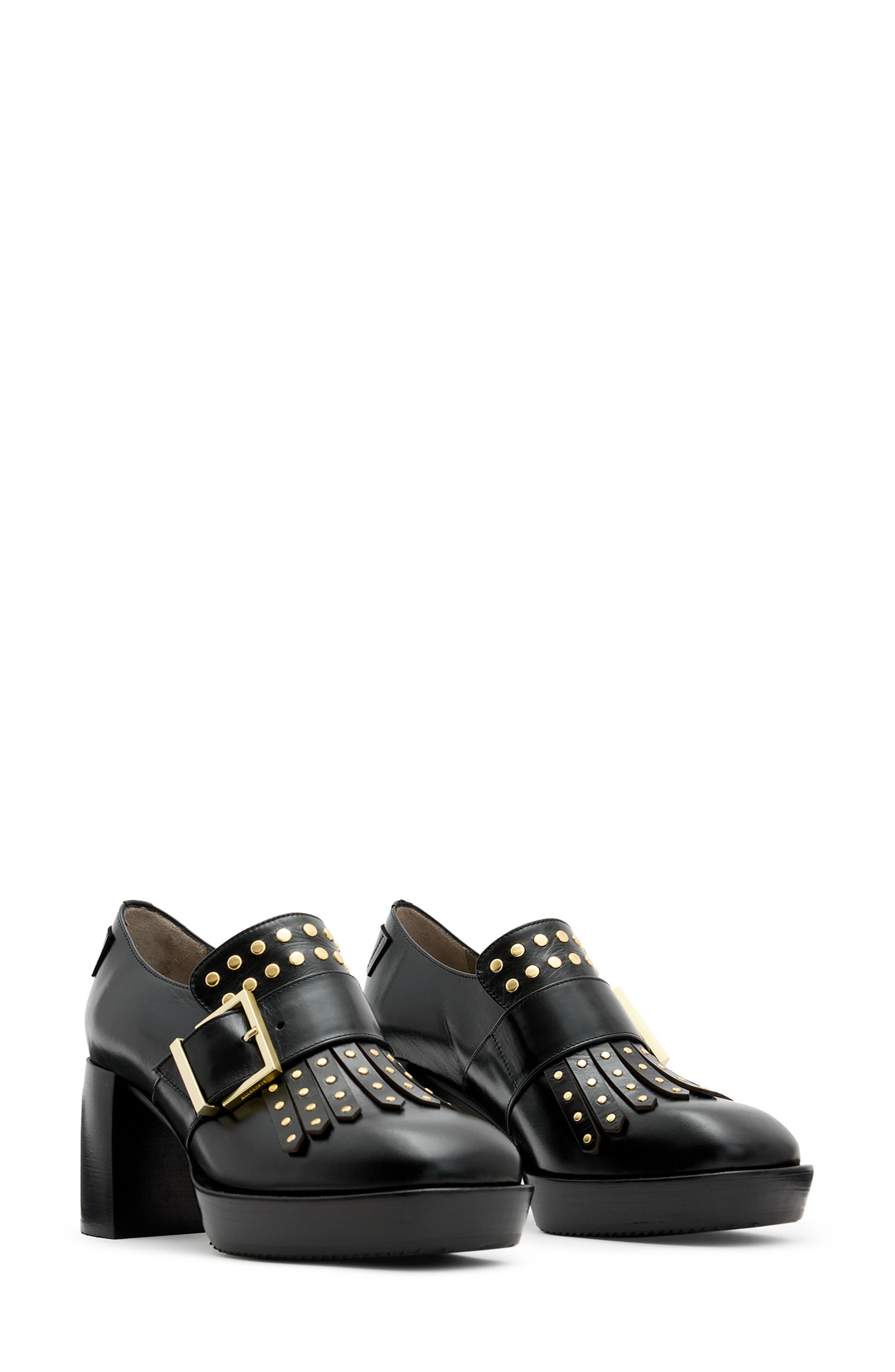 AllSaints Zia Stud Loafer, Main, color, 