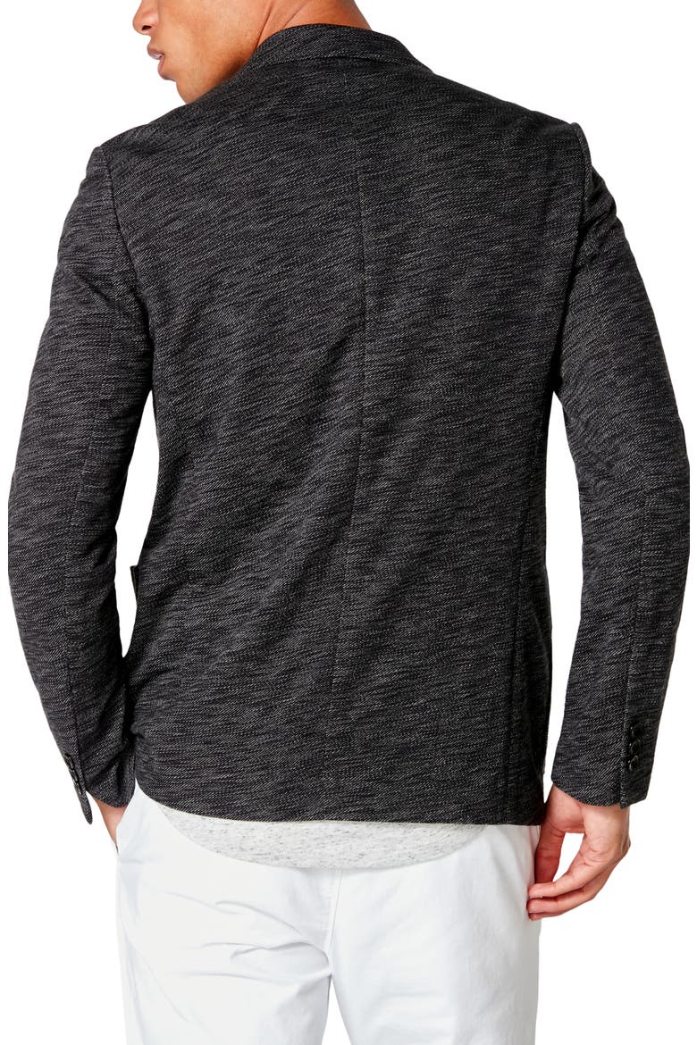 Slim Fit Vintage Twill Knit Sport Coat, Alternate, color, BLACK