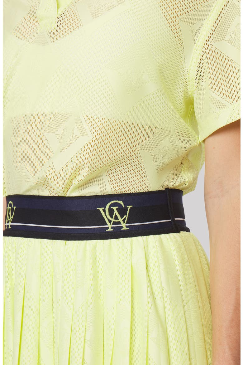 Celine Pleated Golf Miniskirt, Alternate, color, SUNNY LIME GREEN